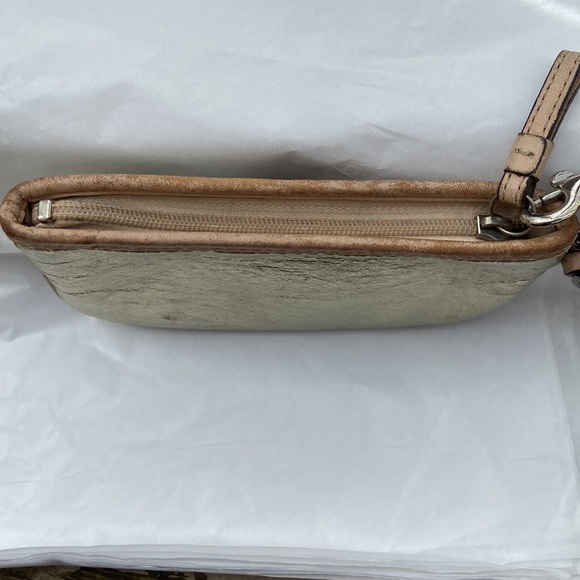 Coach Gold Wristlet Used - Picture 7 of 13